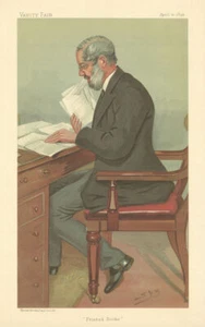 VANITY FAIR SPY CARTOON Dr Richard Garnett 'Printed Books' British Museum 1895 - Picture 1 of 2