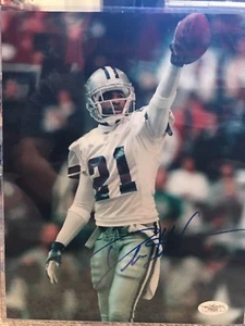 Deion Sanders Signed Dallas Cowboys 8x10 Photo JSA - Picture 1 of 5