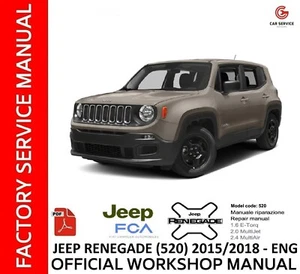 JEEP RENEGADE (520) 2015/2018 WORKSHOP MANUAL REPAIR SERVICE WIRING DIAGRAMS ENG - Picture 1 of 6