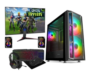 Schneller Gaming PC Bundle Intel Quad Core i5 16GB 128GB SSD 1TB HDD 4GB GT730 22'' - Bild 1 von 11