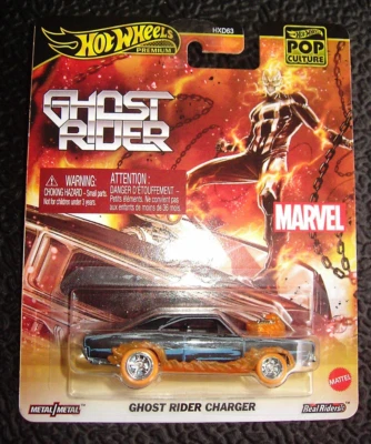 2025 HOTWHEELS PREMIUM GHOST RIDER ЗАРЯДНОЕ УСТРОЙСТВО DODGE MARVEL ПОП-КУЛЬТУРА Mattel  - Изображение 1 из 2