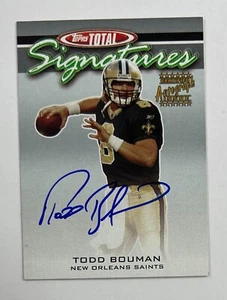 Scheda autografa 2003 Topps Total Signatures #TS-TB Todd Bouman FRA42-02 - Foto 1 di 2