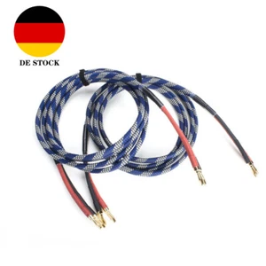 Paar OFC Kupfer Draht Vergoldetes Bananenstecker HiFi Audio Lautsprecherkabel - Bild 1 von 5
