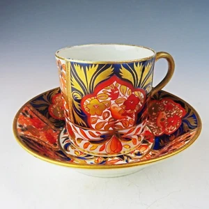 Spode Imari Muster antike Porzellan Kaffeedose/Tasse Untertasse ca 1820 - Bild 1 von 10