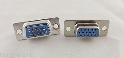 100pcs VGA Female Socket DB15 15-Pin D-SUB 3 Rows Solder Type Connector Adapter - Image 1 of 4
