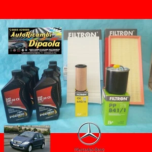KIT TAGLIANDO MERCEDES CLASSE A W169 B W245 160 180 200 CDI 6L 5W30 + 4 FILTRI - Foto 1 di 2