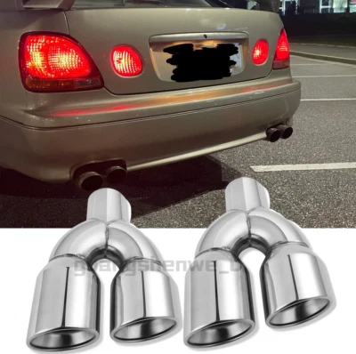 Silenciador de tubos de escape de pared doble de 2,5" de entrada y 3,5" para Lexus GS300 GS400 Foto 1 de 4