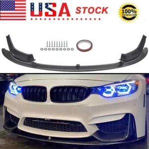 Front Bumper Lip Splitter For 15-20 BMW M3 F80 M4 F82 F83 MP Style Carbon Black - Picture 1 of 21