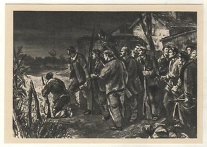 1959 Waiting for a signal Popular armed uprising in Bulgaria Soviet Old Postcard - Picture 1 of 2