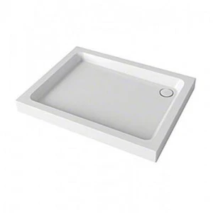 Mira Flight Duschwanne tief 1200 x 760 mm Steinharz mit Ablaufgarnitur - Bild 1 von 5