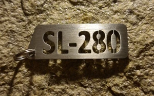 D-Schlüsselanhänger für Mercedes  SL 280   - Edelstahl gebürstet - Picture 1 of 1