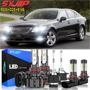 For Lexus LS460 2007-2012 -LED HID Headlight High&Low Beam + Fog Light Bulbs Kit - Picture 1 of 15