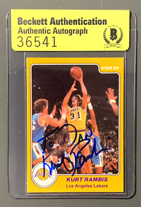 1984 Star Kurt Rambis carte dédicacée recrue BAS * Lakers personnalisés