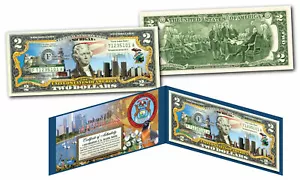 Bill da 2 dollari MICHIGAN CON LICENZA COLORATA in onore dei 50 stati americani! COA & FOLIO! - Foto 1 di 1