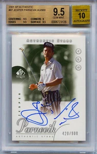 2001 SP Authentic Authentic Stars /900 Jesper Parnevik #47 Rookie Auto RC - Picture 1 of 1