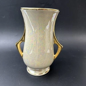 "Lustre iridiscente adornado en oro de 7 1/2"" de alto garantizado oro 22K vintage" - Imagen 1 de 7