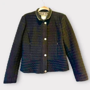 Armani Collezioni Y2K 90s Black Quilted Jacket Size 12 - Picture 1 of 13