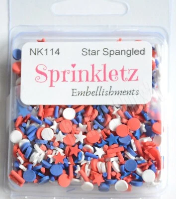 Star Spangled ~ Sprinkletz / Red ~ White ~ Blue / USA / Shaker Cards & Crafts - Image 1 of 4