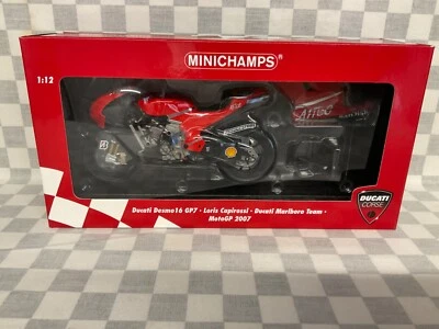 1/12 MINICHAMPS 122 070065 MARLBORO DUCATI DESMO 16 GP7 CAPIROSSI MOTO GP 2007 - Image 1 of 4
