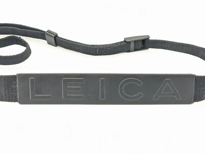 [N COMO NUEVO++] Correa de cuello de transporte Leica 14253 negra para serie M/R de Japón Foto 1 de 4