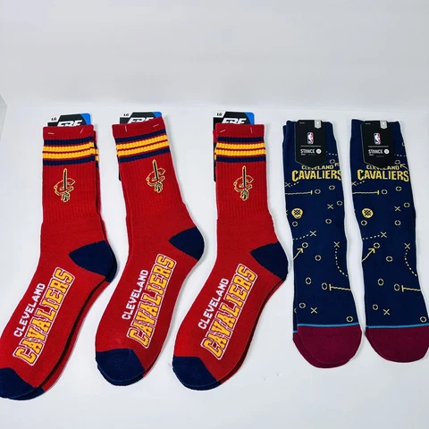 Cleveland Cavaliers NBA Crew Socks Lot of 5 Cover