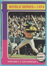 1975 Topps World Series Game 1 Oakland Athletics/Los Angeles Dodgers #461