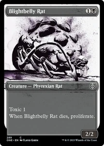 Showcase BLIGHTBELLY RAT x4 mtg NM-M Phyrexia All Will Be One 4 Common - Picture 1 of 1