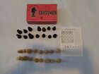 Vtg Milton Bradley Wood Chess Game Replacement Pieces *Lot of 30* Chessman 