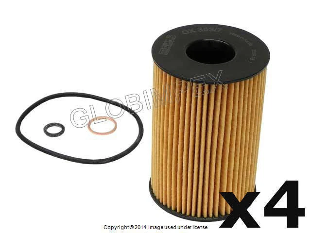 BMW X5 X6 f01 f02 f04 f07 f10 (2008+) Oil Filter Kit (4) MAHLE-KNECHT OEM - Image 1 of 1