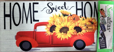 Evergreen - Harvest Red Truck - Sassafras Switch Mat 10" X 22" - Image 1 of 4