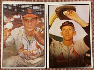 1953 Bowman Color #53 Rice #140 Alpha Brazle St. Louis Cardinals Baseball Cards - Picture 1 of 6