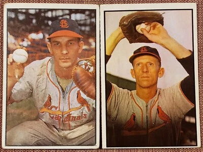 1953 Bowman Color #53 Rice #140 Alpha Brazle St. Louis Cardinals Baseball Cards - Image 1 of 4