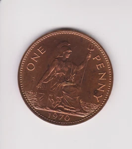 Great Britain Penny 1970 Bronze Proof COIN GH349 - Picture 1 of 2