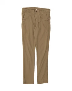 IZOD Boys Slim Chino Trousers 15-16 Years W30 L30 Beige Cotton DD03 - Picture 1 of 3
