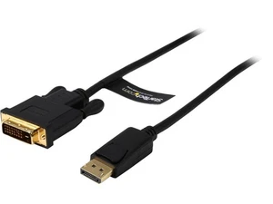 StarTech.com DP2DVI2MM3 3 ft. Black Connector A: 1 - DisplayPort (20 pin) Male - Picture 1 of 3