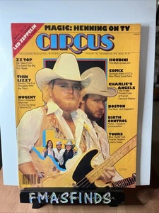 W2 1976 ZZ TOP Dec 30 CIRCUS MAGAZINE LED ZEPPELIN PLANT POSTER - Picture 1 of 1