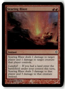 MTG Foil Searing Blaze - Worldwake Moderately Played English - Picture 1 of 3