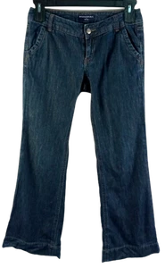Banana Republic 2 petite blue denim stitched torn distressed Bootcut Jeans - Bild 1 von 9