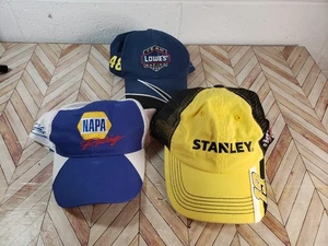 Nascar Hat Lot Of 3 Carl Edwards-Jimmy Johnson Stanley NAPA Lowes - Picture 1 of 7