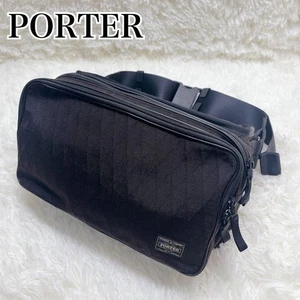 Yoshida Porter Hybrid Waist Bag Nylon Black Zipper Men's From Japan - Picture 1 of 24