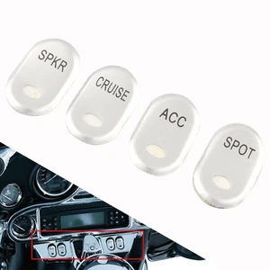 Motorcycle Panel Switch Cover SPOT ACC SPKR CRUISE Covers For Touring Road Glide - Picture 1 of 13