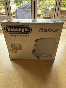 Vintage Delonghi Heizung / Skurril Retro Heizkörper Chrom & Creme / Magnolie HR720C - Bild 1 von 4