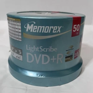 BRANDNEU VERSIEGELT Memorex LightScribe DVD + R 50er-Pack Spindel (16 x 4,7 GB 120 Min.) - Bild 1 von 9