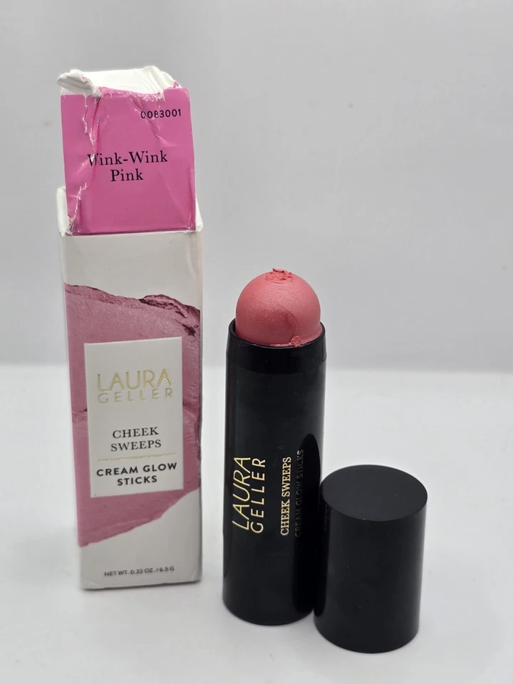 Laura Geller Cheek Sweeps Cream Glow Sticks in Wink Wink Pink .22 oz NIB FLAWED  - Image 1 of 1