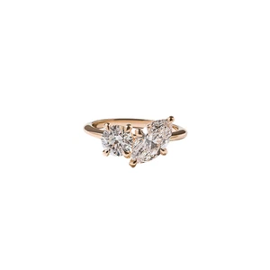 Rose Gold Wedding Ring IGI GIA HRD Lab Created Marquise Diamond 2 Carat 18K Band - Picture 1 of 11