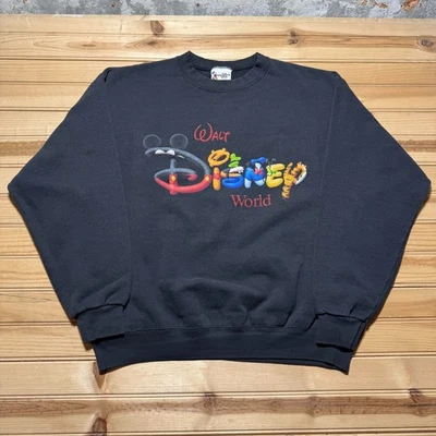 Sudadera de recuerdo vintage de los 90 con gráfico de Walt Disney World cuello redondo para hombre - grande Foto 1 de 4