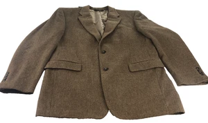 Jos A Bank Men's Camel Hair Sports Coat 44L Notch Lapel 2 Button Brown Blazer - Picture 1 of 11