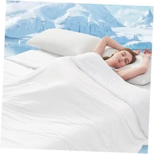 Cooling Comforter Queen Size - Cooling Blanket () for Hot 90"x90" 05-white - Picture 1 of 8