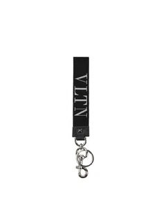 Valentino Garavani VLTN Key Holder Logo Men Black Keychains - Foto 1 di 1