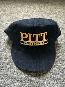 Vintage 90s Pitt Panthers Corduroy Snapback Hat - Picture 1 of 4